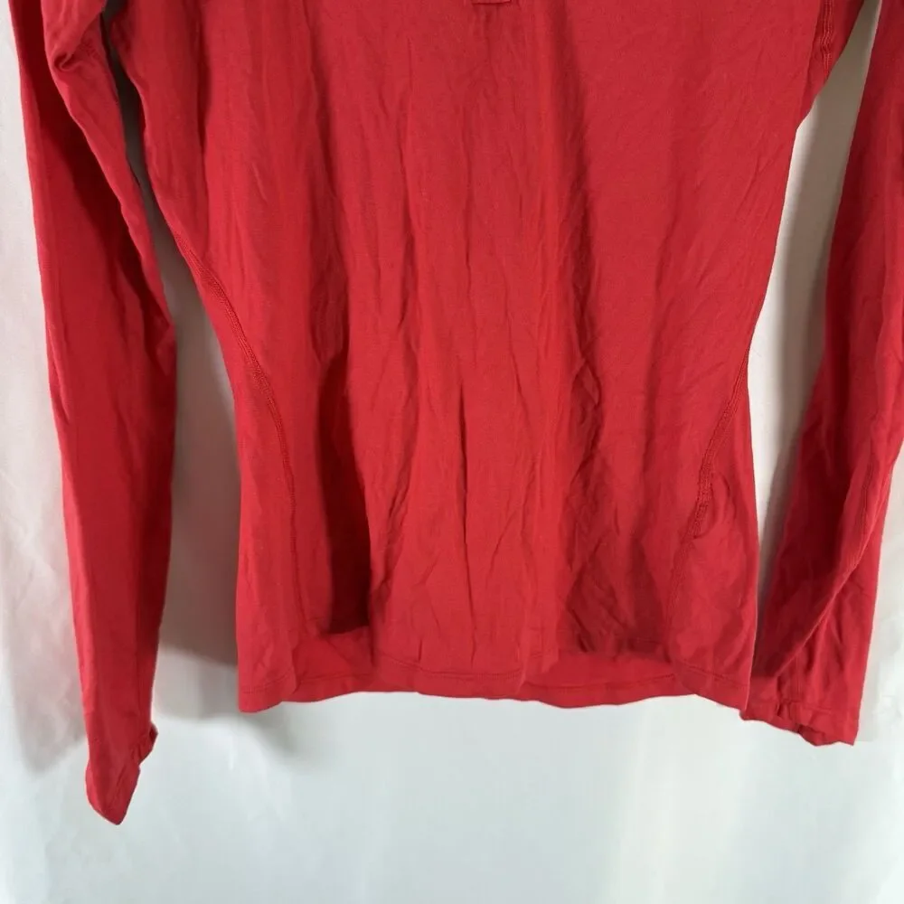 Livestrong Nike Jacket Women's Small Red 1/4 Zip Long Sleeve Pullover